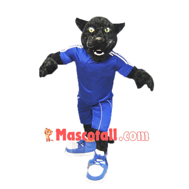  Black Sport Panther Mascot Costume