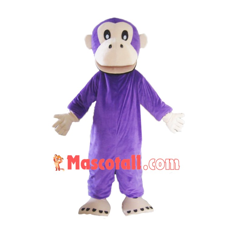 Adult Purple Gorilla Mascot Costume