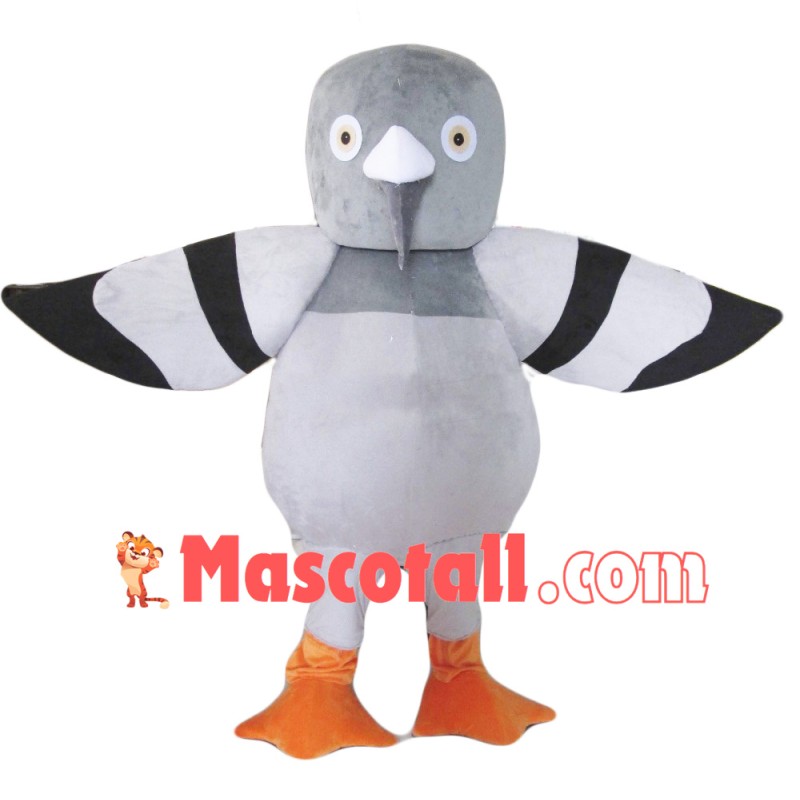 Grey Pigeon Mascot Costume