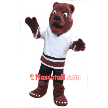 Red Bear Mascot Costume