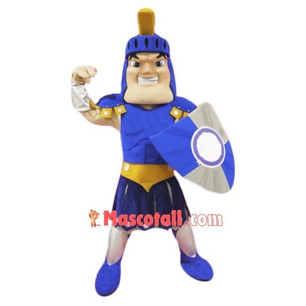 Blue Spartan Titan Trojan Mascot Costume
