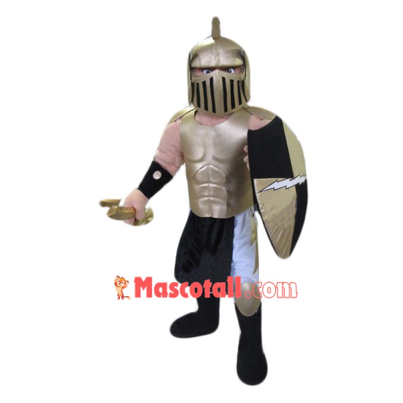 Golden Spartan Titan Trojan Mascot Costume