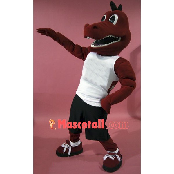 Sport Red Dragon Mascot Costume