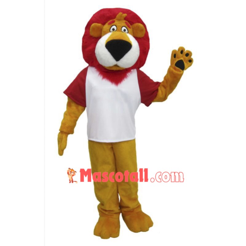 Red Hair Lion Mascot Costume