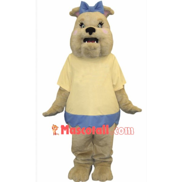Female Bulldog Mascot Costume