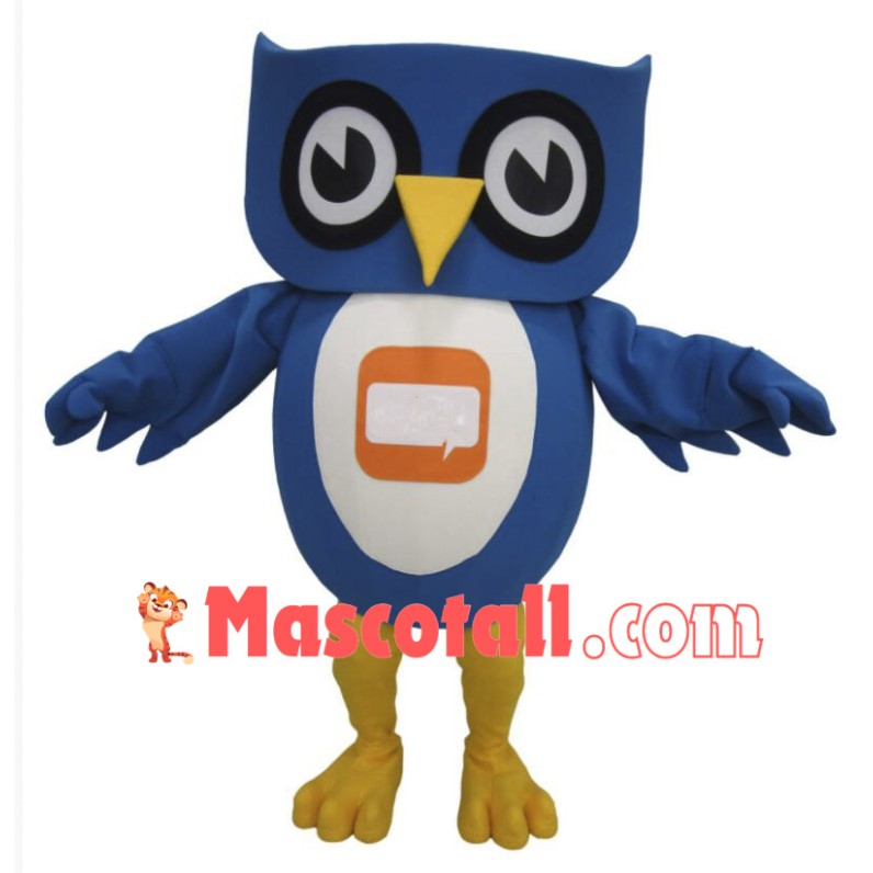 Lovely Blue Owl Mascot Costume