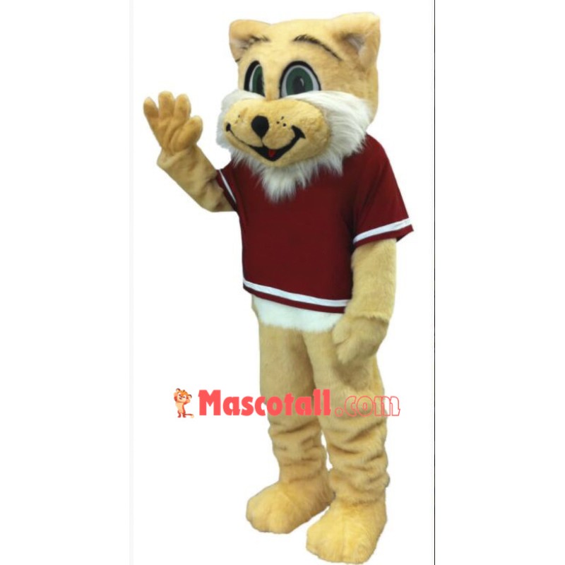 Happy Wildcat Mascot Costume