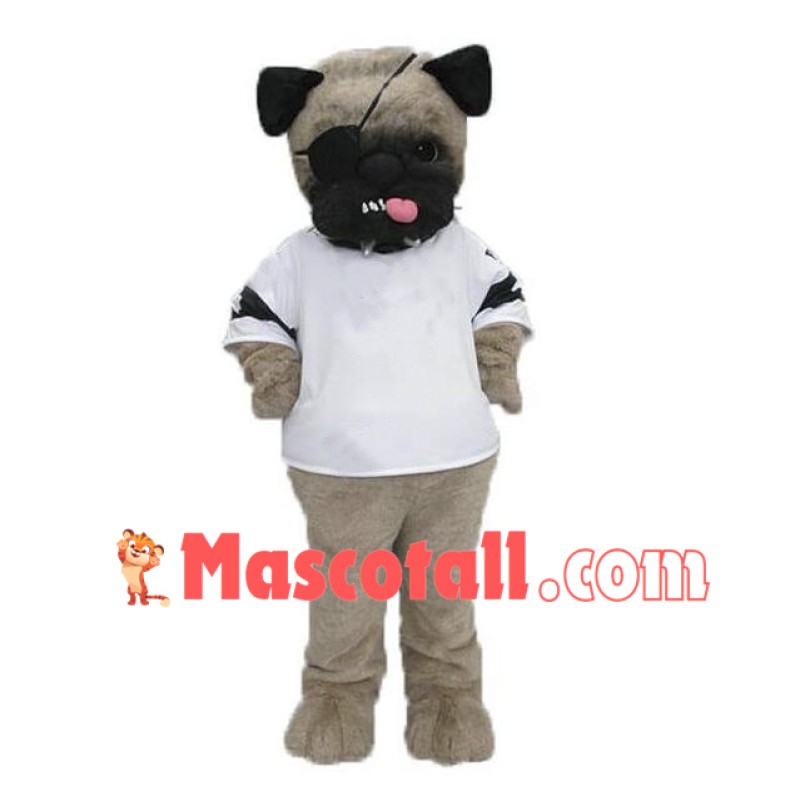 Ugly Pug Dog Mascot Costume