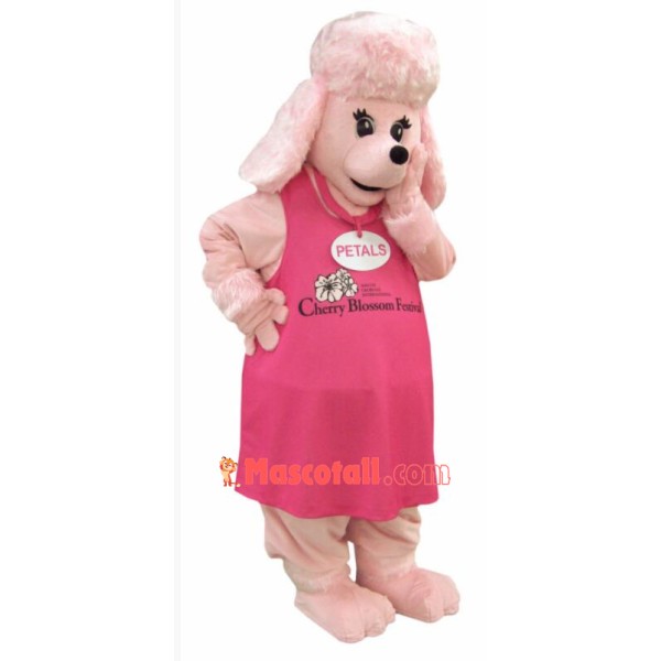 Pink Dog Mascot Costume