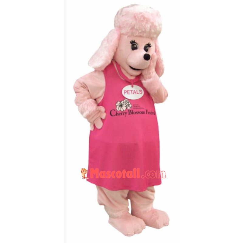Pink Dog Mascot Costume