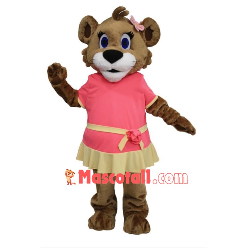 Cute Female Lion Mascot Costume