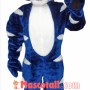 Blue & White Wild Cat Mascot Costume