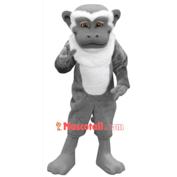 Grey White Monkey Mascot Costume