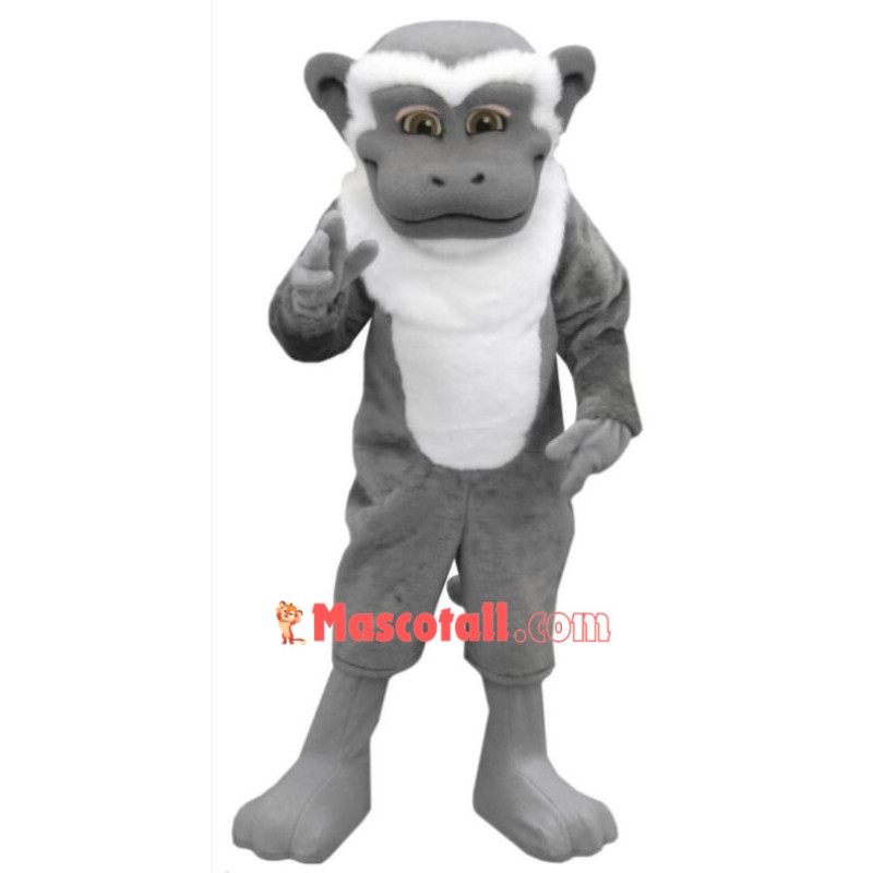 Grey White Monkey Mascot Costume