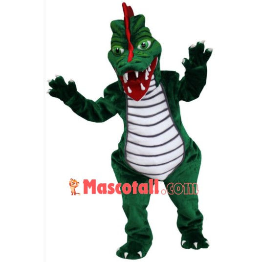 Green Dragon Mascot Costume 