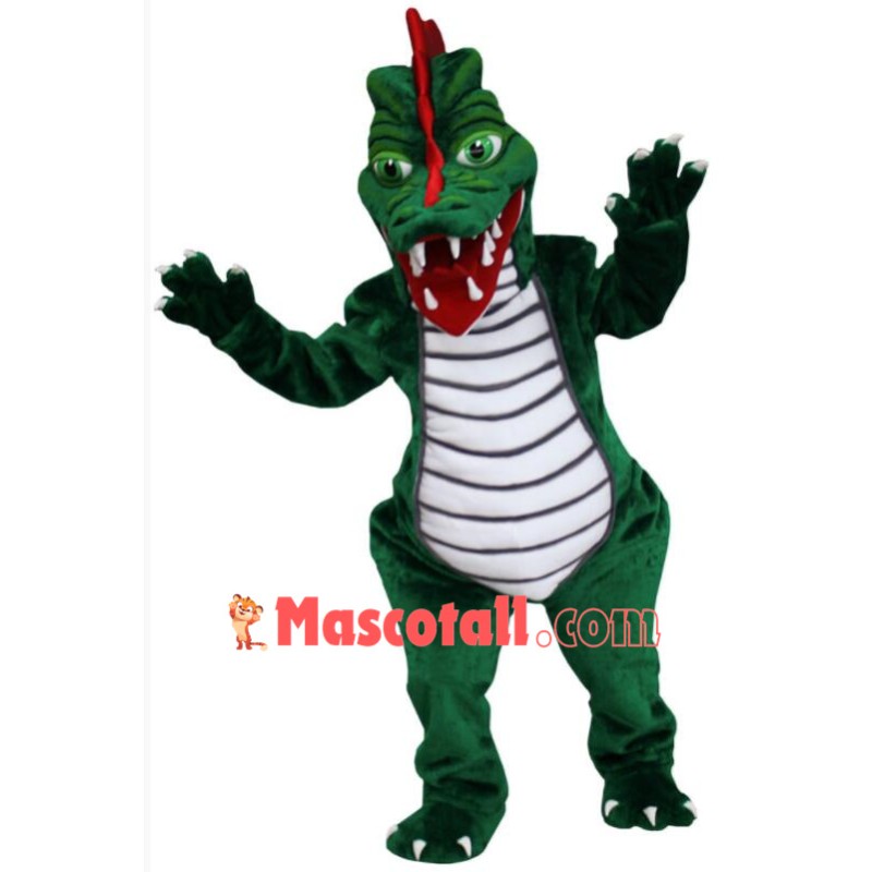 Green Dragon Mascot Costume 