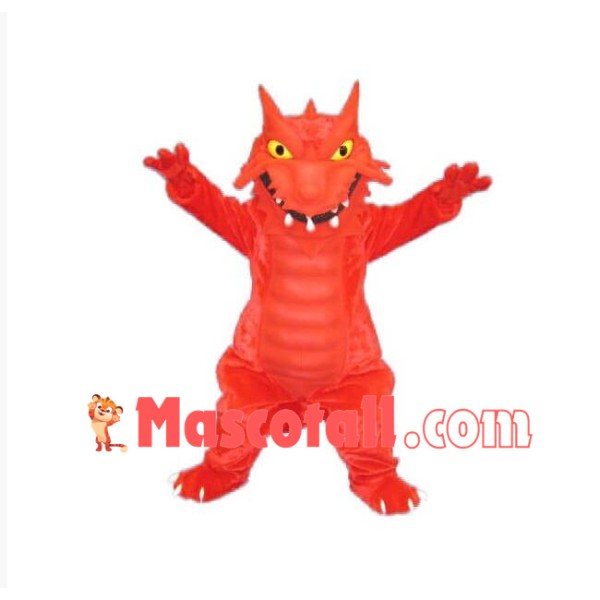 Red Blaze Dragon Mascot Costume