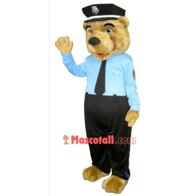 Policeman Bear Mascot Costume