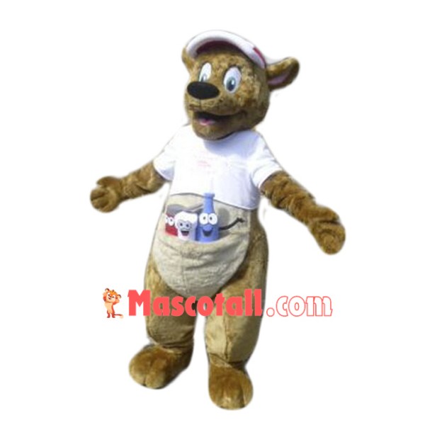 Happy Kangaroo Mascot Costume