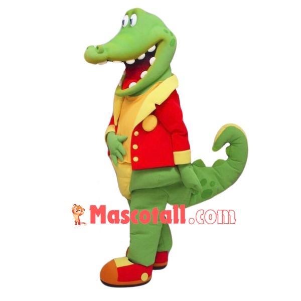 Happy Alligator Mascot Costume 