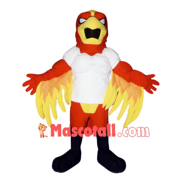 Red Power Fierce Bird Mascot Costume