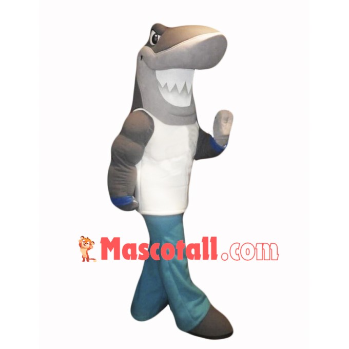 Cute Shark Mascot Costume