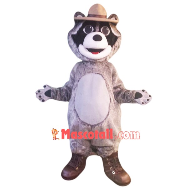 Grey Raccoon Mascot Costume
