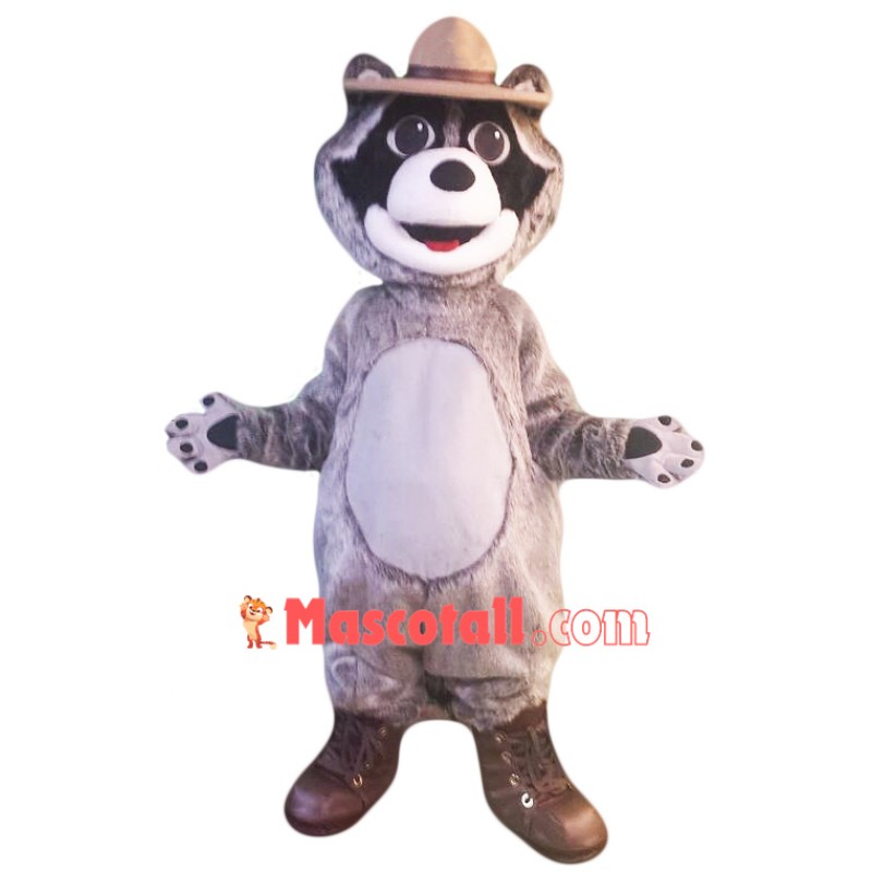 Grey Raccoon Mascot Costume