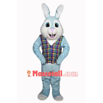 Blue Easter Bunny Mascot Costume