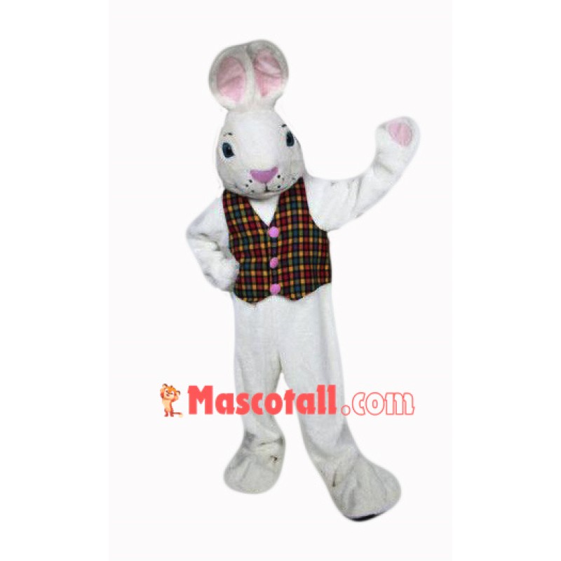 White Easter Bunny Mascot Costume