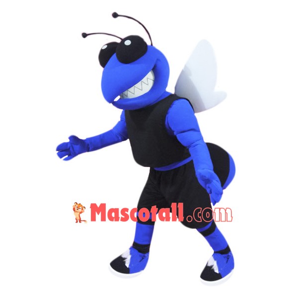 College Blue Hornet Mascot Costume