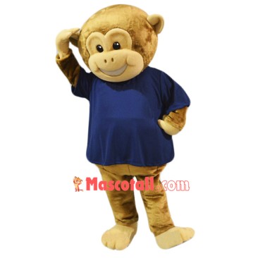 Cute Brown Monkey Mascot Costume