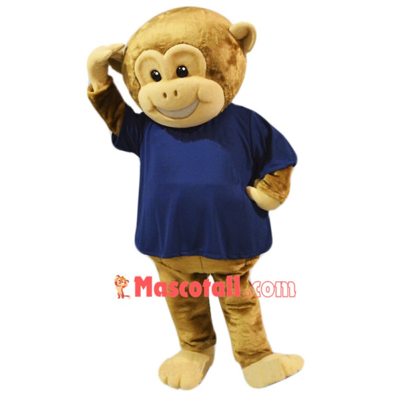 Cute Brown Monkey Mascot Costume