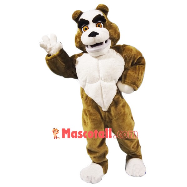 Power Muscular Bulldog Mascot Costume