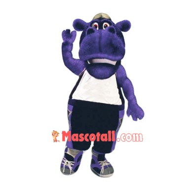 College Hippo Mascot Costume