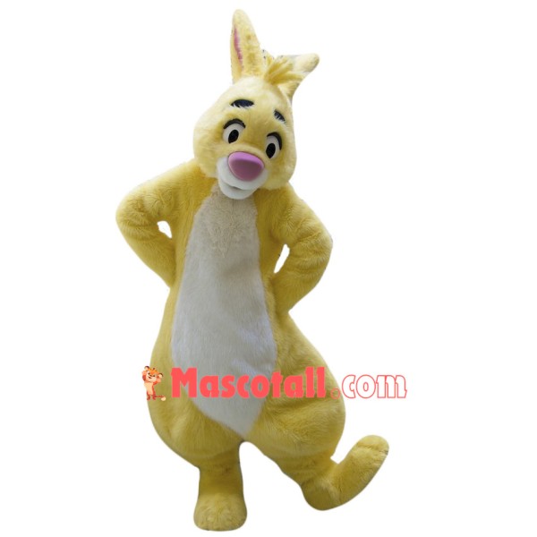 Cute Yellow Rabbit Mascot Costume
