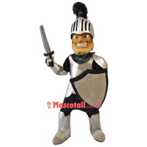 Smiling Knight Mascot Costume