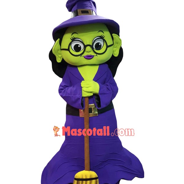 Halloween Witch Mascot Costume