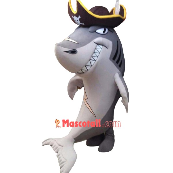 Superb Pirate Shark Mascot Costume