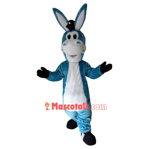 Blue Donkey Mascot Costume