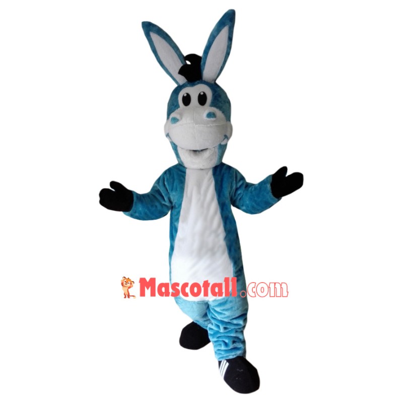 Blue Donkey Mascot Costume