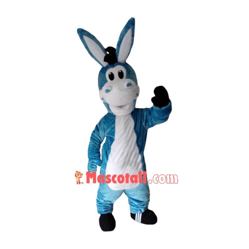 Blue Donkey Mascot Costume