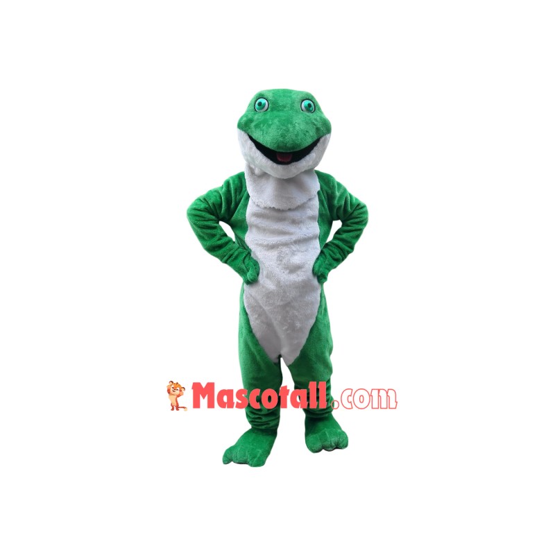 Friendly Lightweight Green Frog Mascot Costume