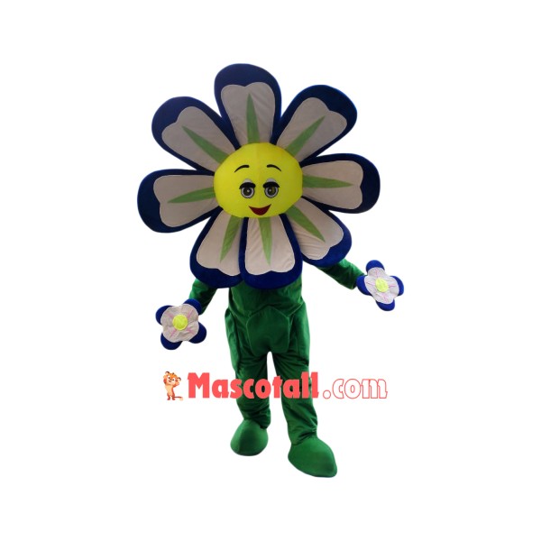 Blue Flower Mascot Costume