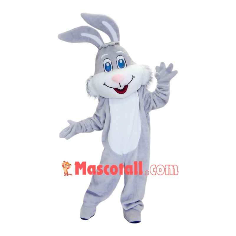 Superb Grey Bunny Mascot Costume
