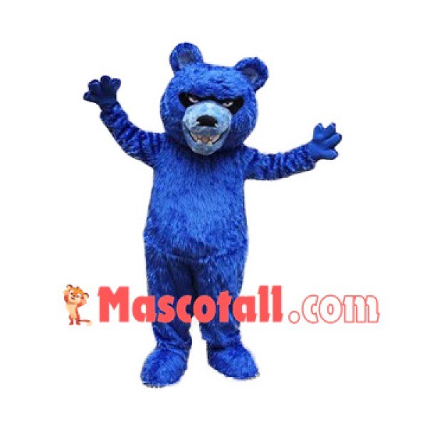 Blue Fierce Bear Mascot Costume