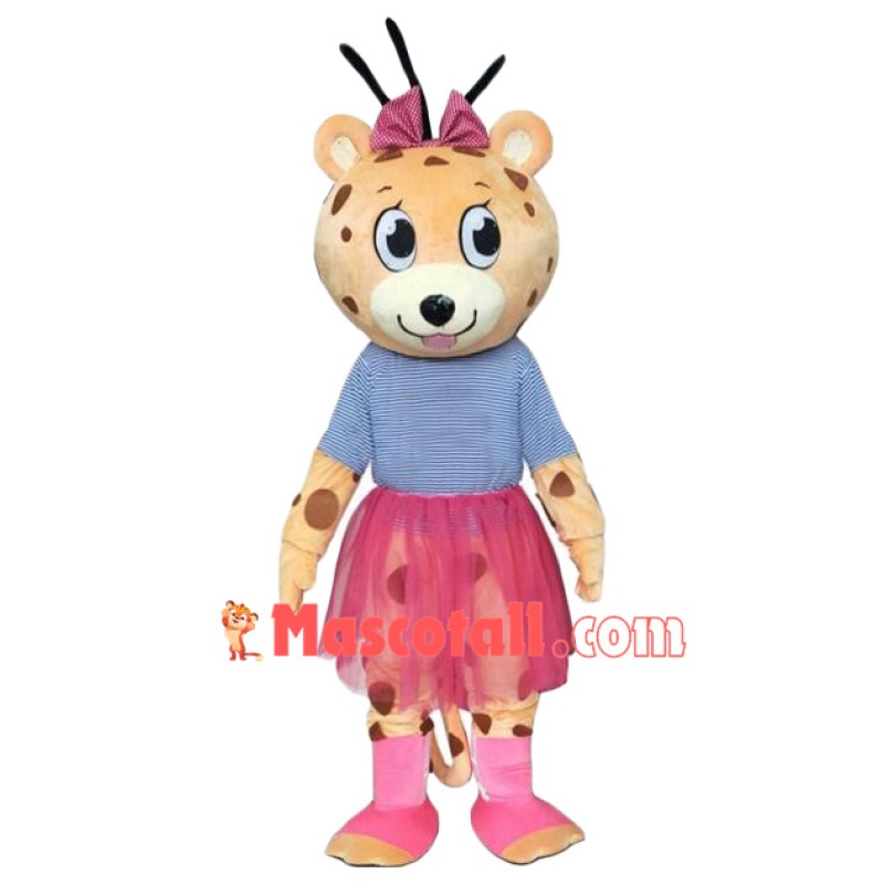 Affordable Girl Leopard Mascot Costume