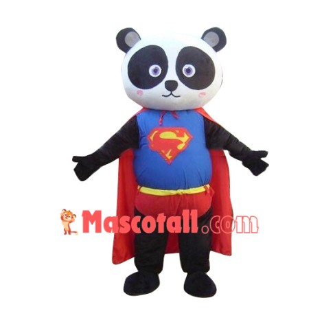 Super Hero Panda Mascot Costume