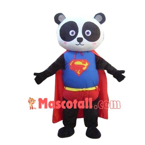 Super Hero Panda Mascot Costume