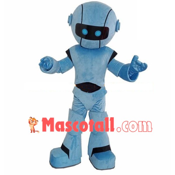 Blue Robot Mascot Costume
